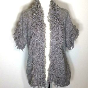 Frill Edge Cardigan Sweater w/Belt